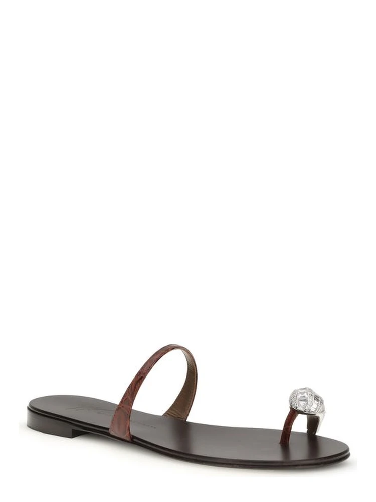 Brown Calf Leather Bos Taurus Flat Sandals alternative