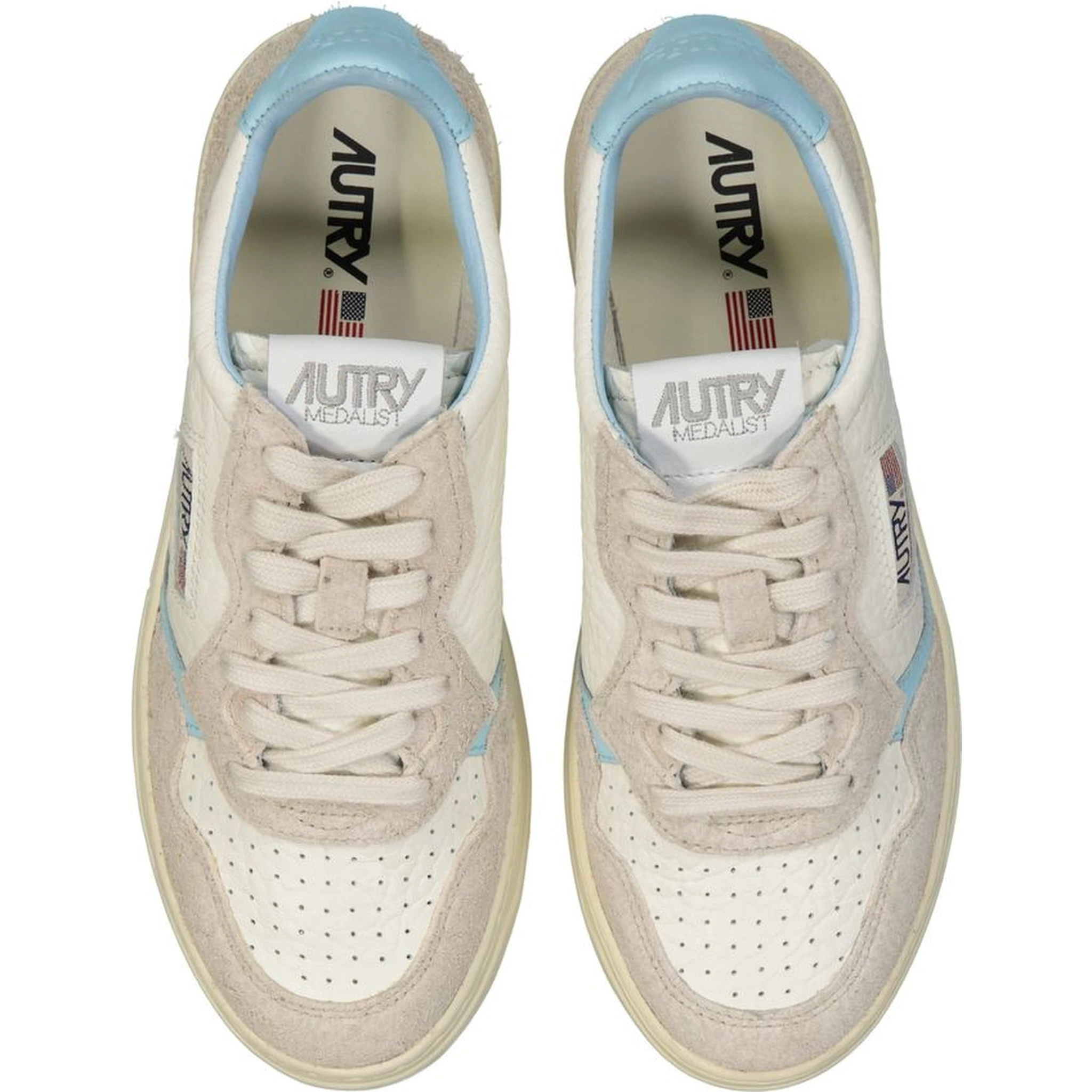 White Leather Low Top Sneakers