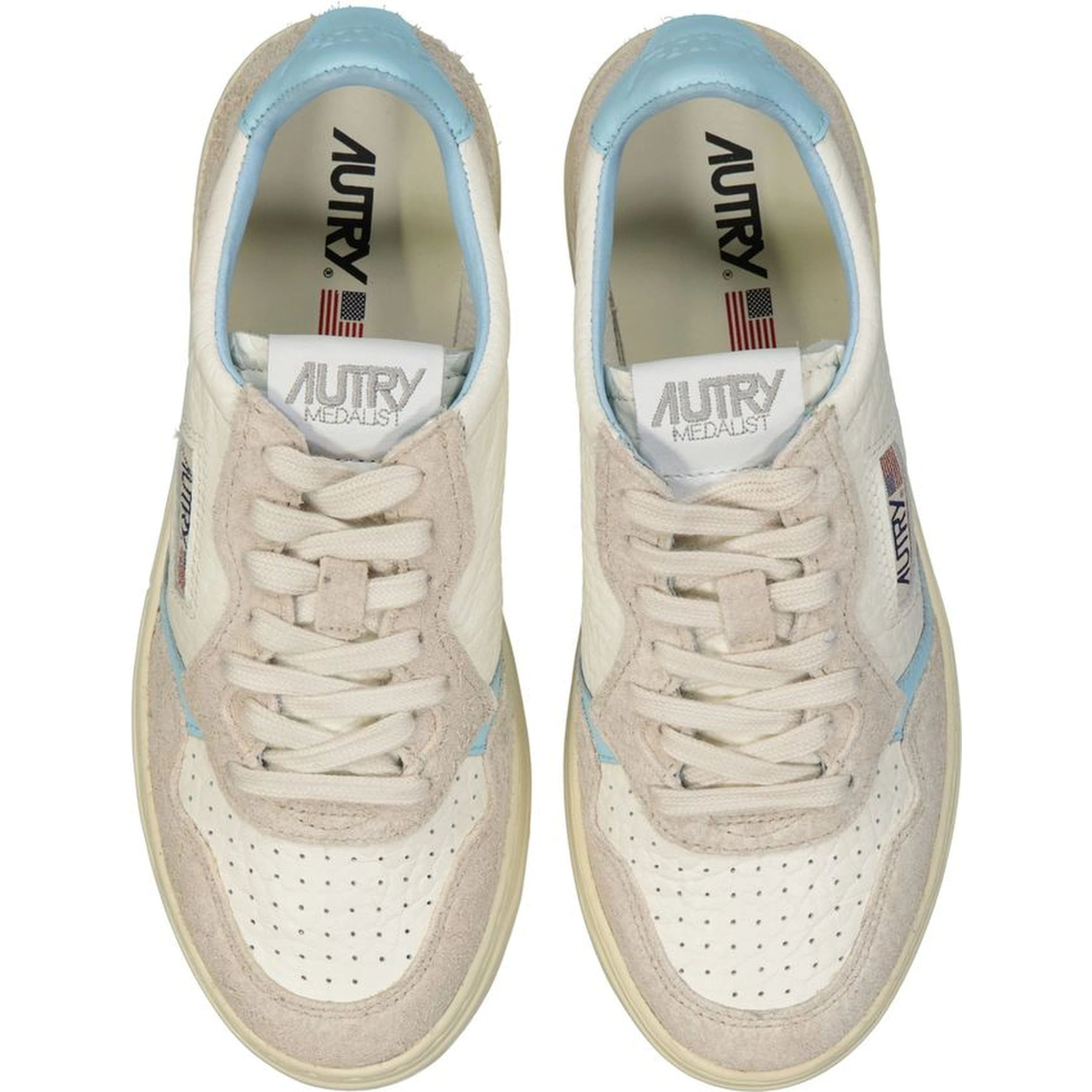 White Leather Low Top Sneakers