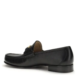Black Calf Leather Bos Taurus Slip-On Loafers
