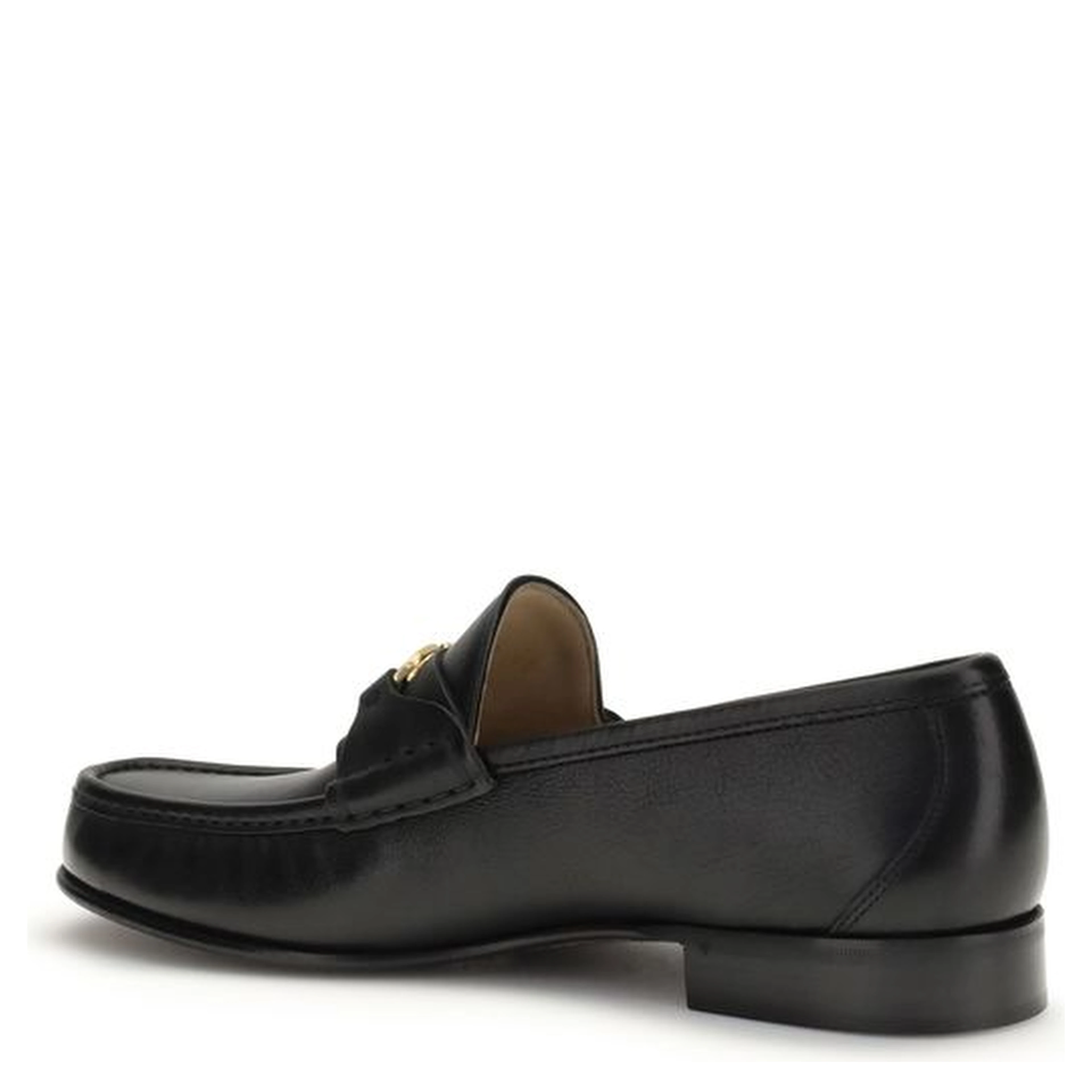 Black Calf Leather Bos Taurus Slip-On Loafers