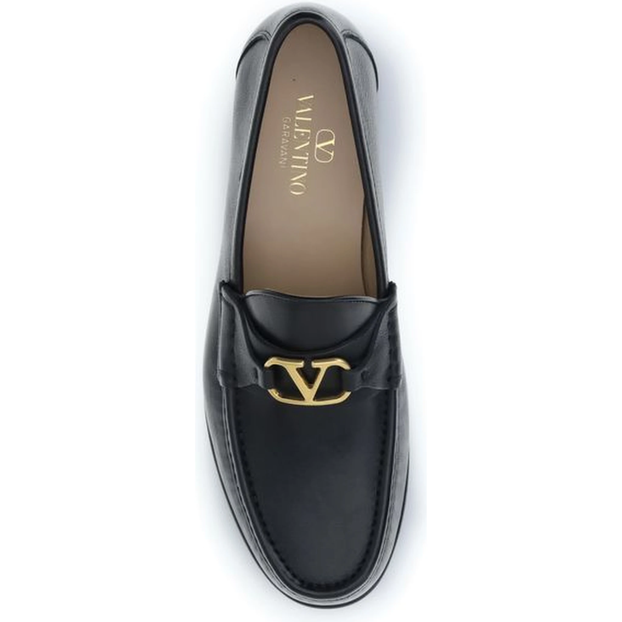Black Calf Leather Bos Taurus Slip-On Loafers