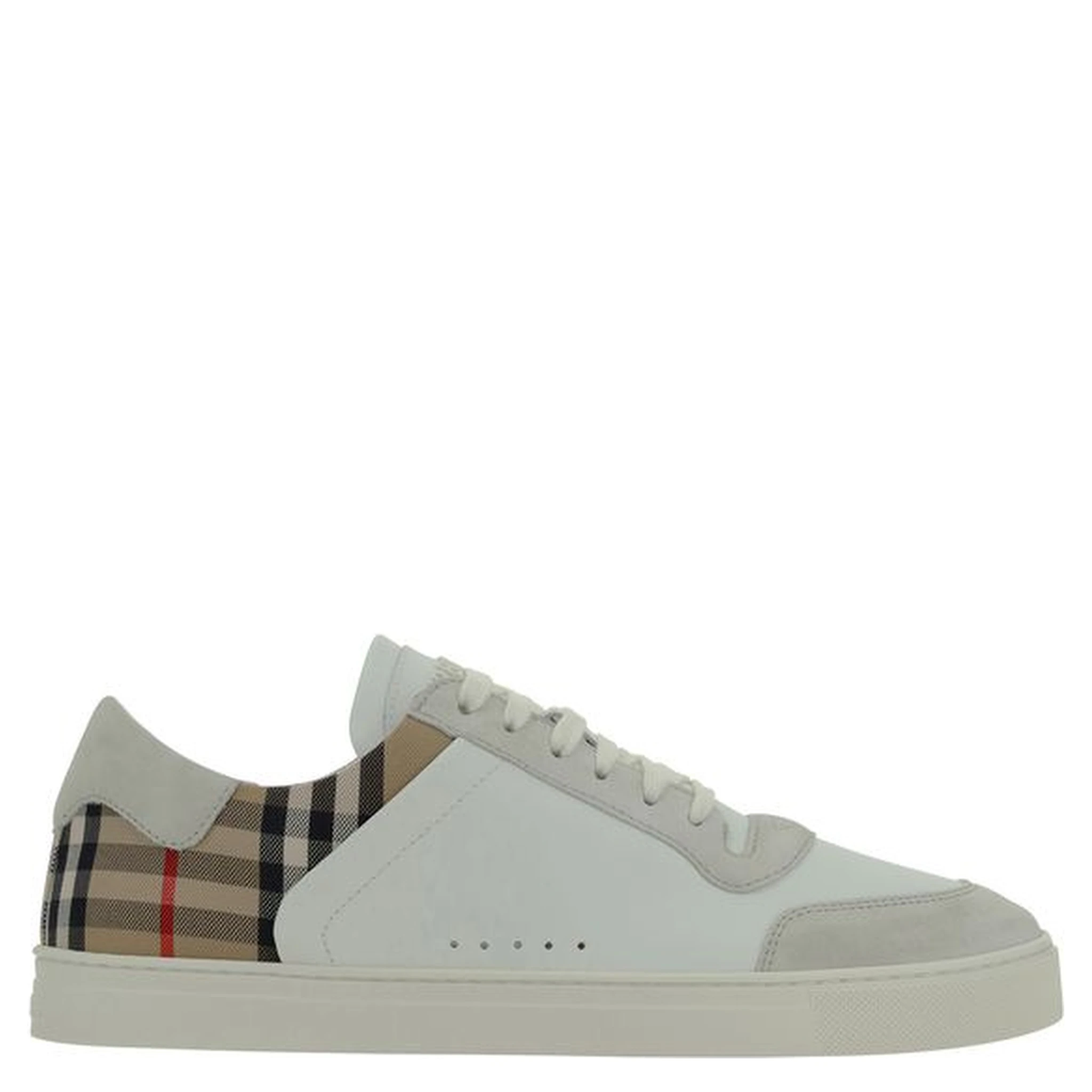 White Calf Leather Bos Taurus Low Top Sneakers