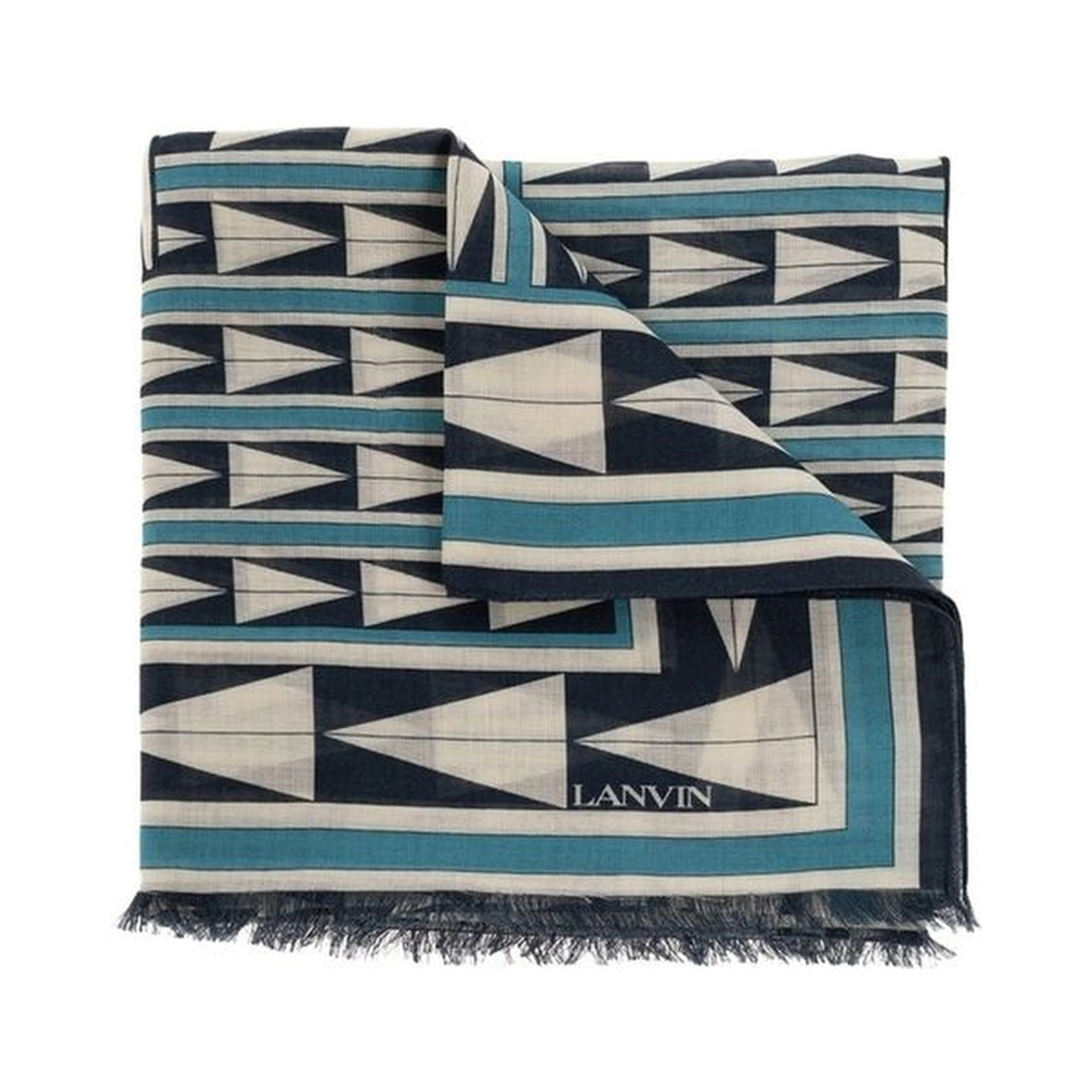 Blue Wool Scarf