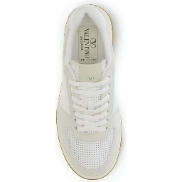 White Calf Leather Bos Taurus Athletic Sneakers