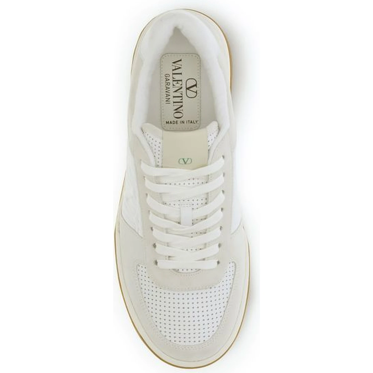 White Calf Leather Bos Taurus Athletic Sneakers