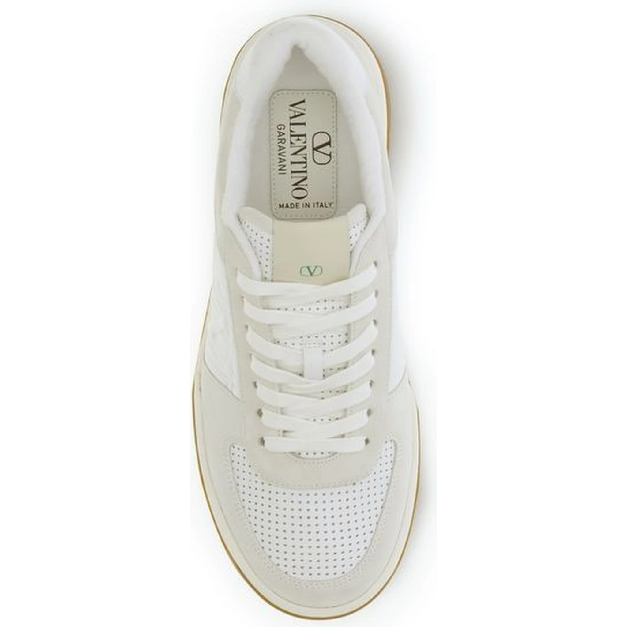 White Calf Leather Bos Taurus Athletic Sneakers