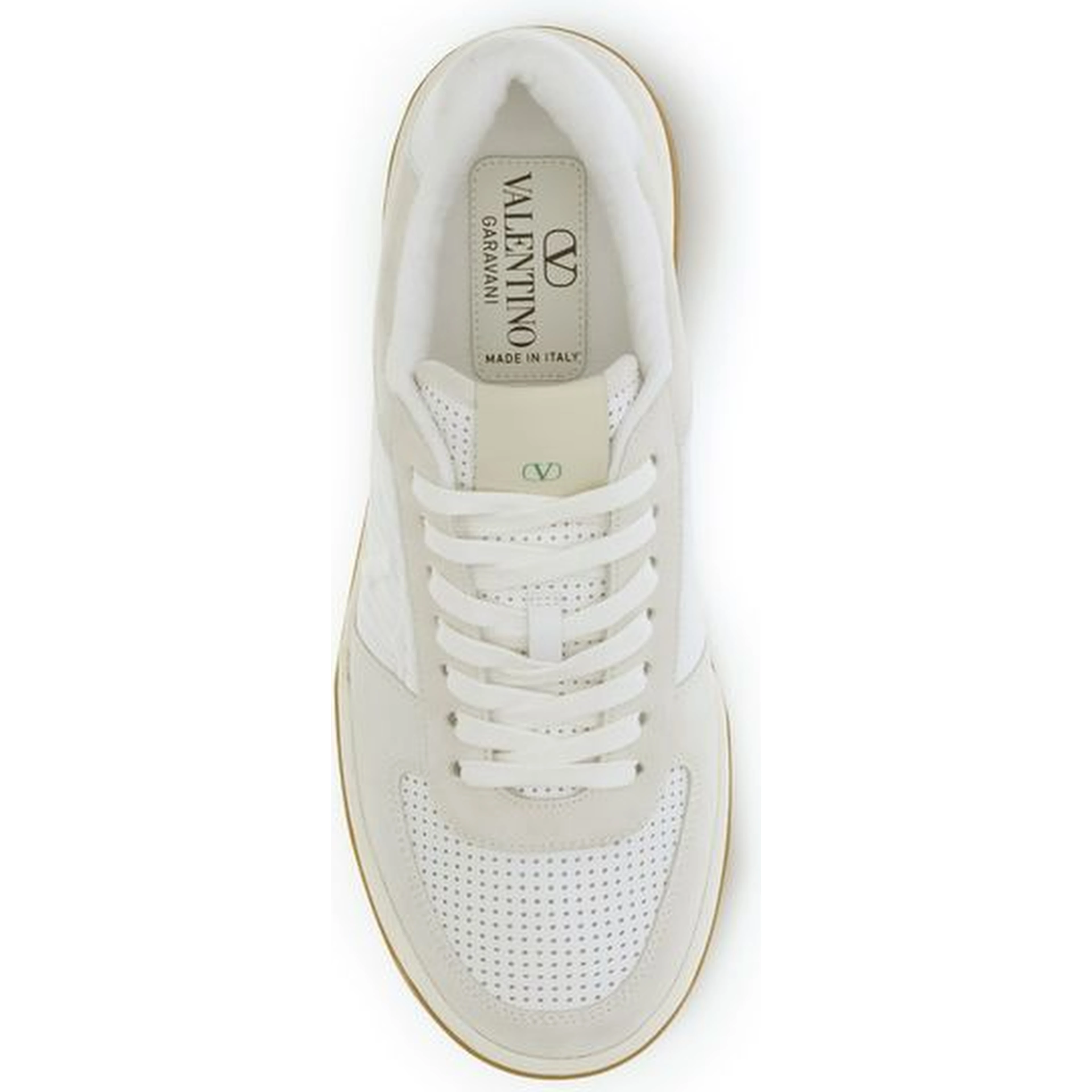 White Calf Leather Bos Taurus Athletic Sneakers