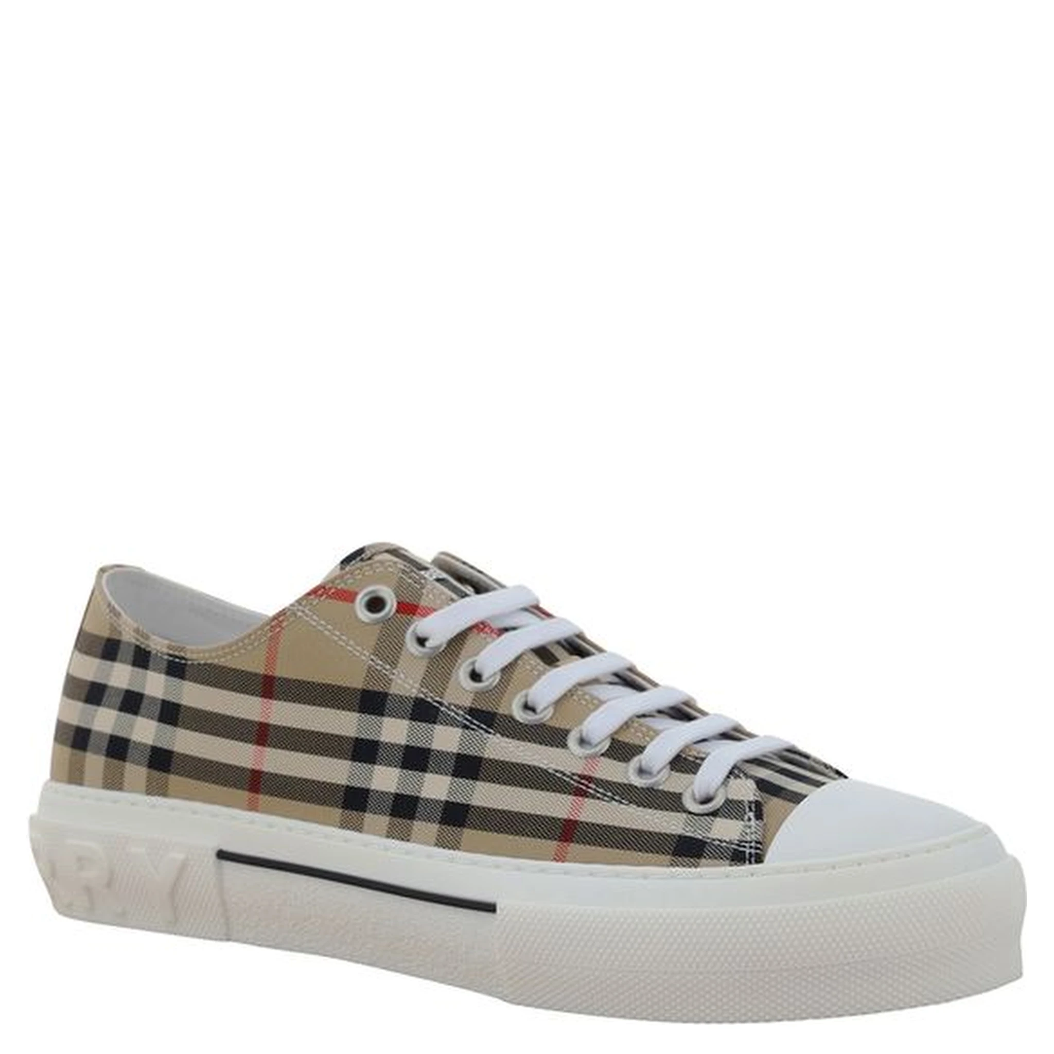 Brown Cotton Low Top Sneakers