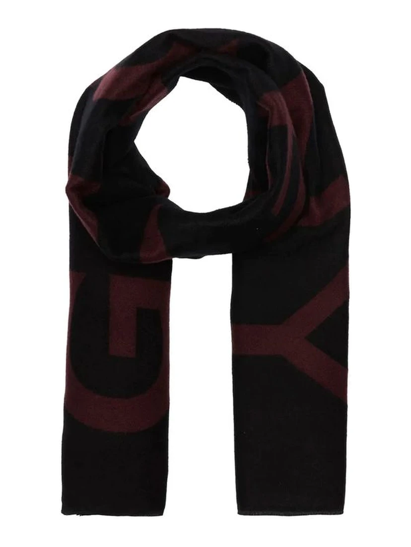Black Virgin Wool Scarf