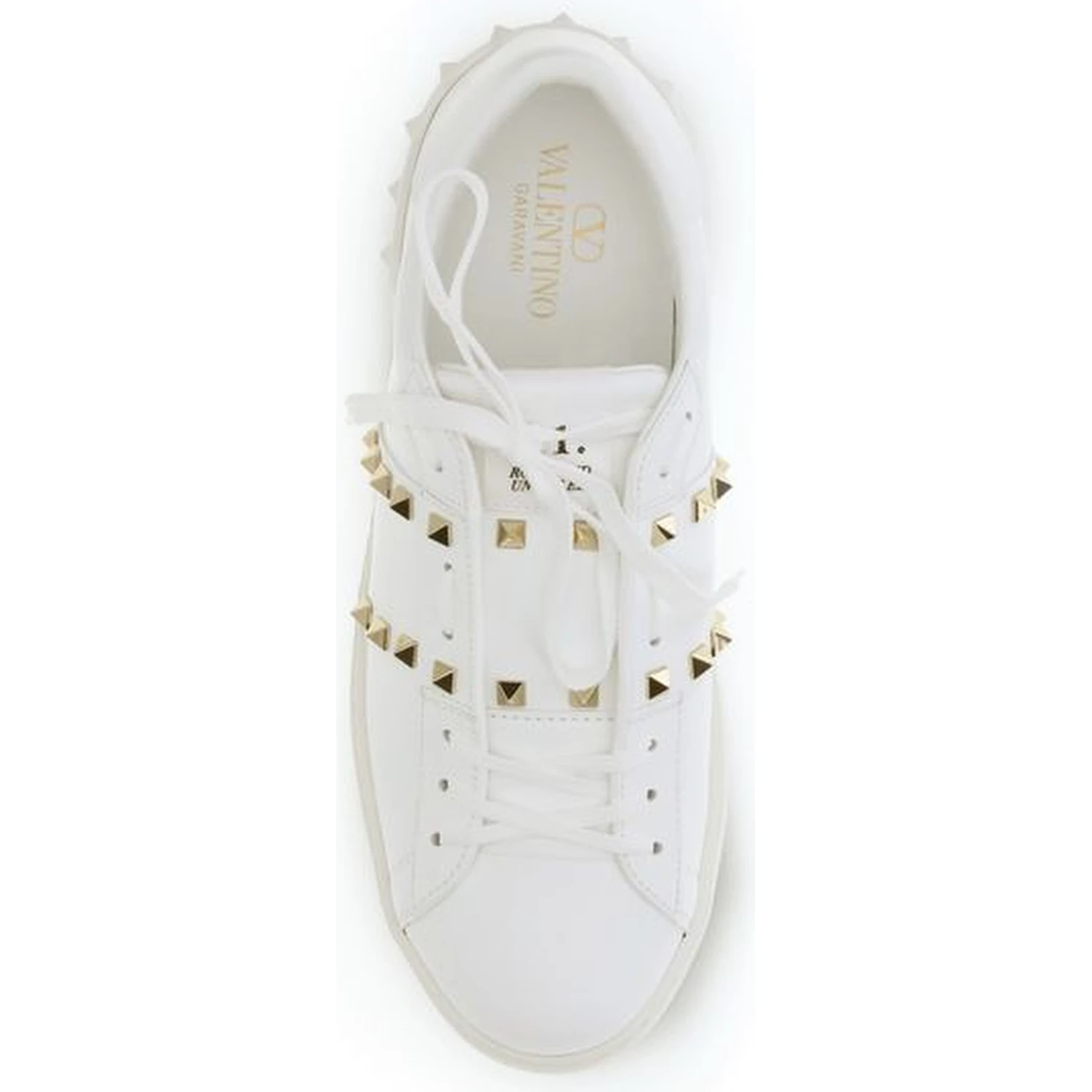 White Calf Leather Bos Taurus Low Top Sneakers