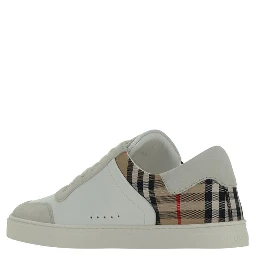 White Calf Leather Bos Taurus Low Top Sneakers