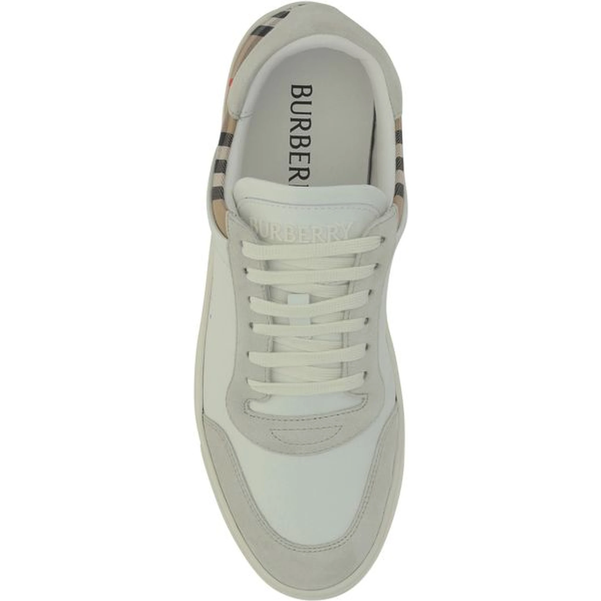 White Calf Leather Bos Taurus Low Top Sneakers