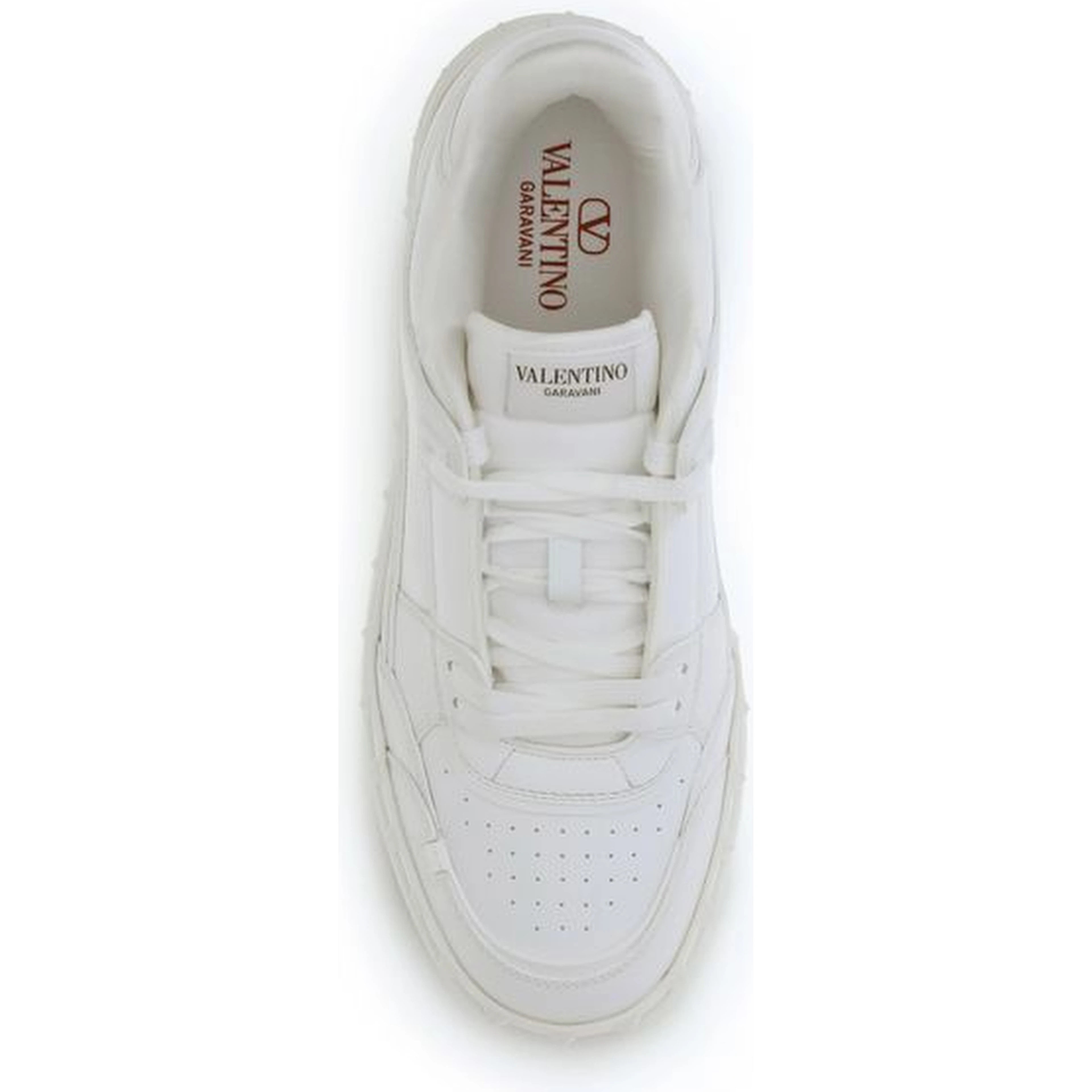 White Calf Leather Bos Taurus Low Top Sneakers