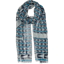 Blue Wool Scarf