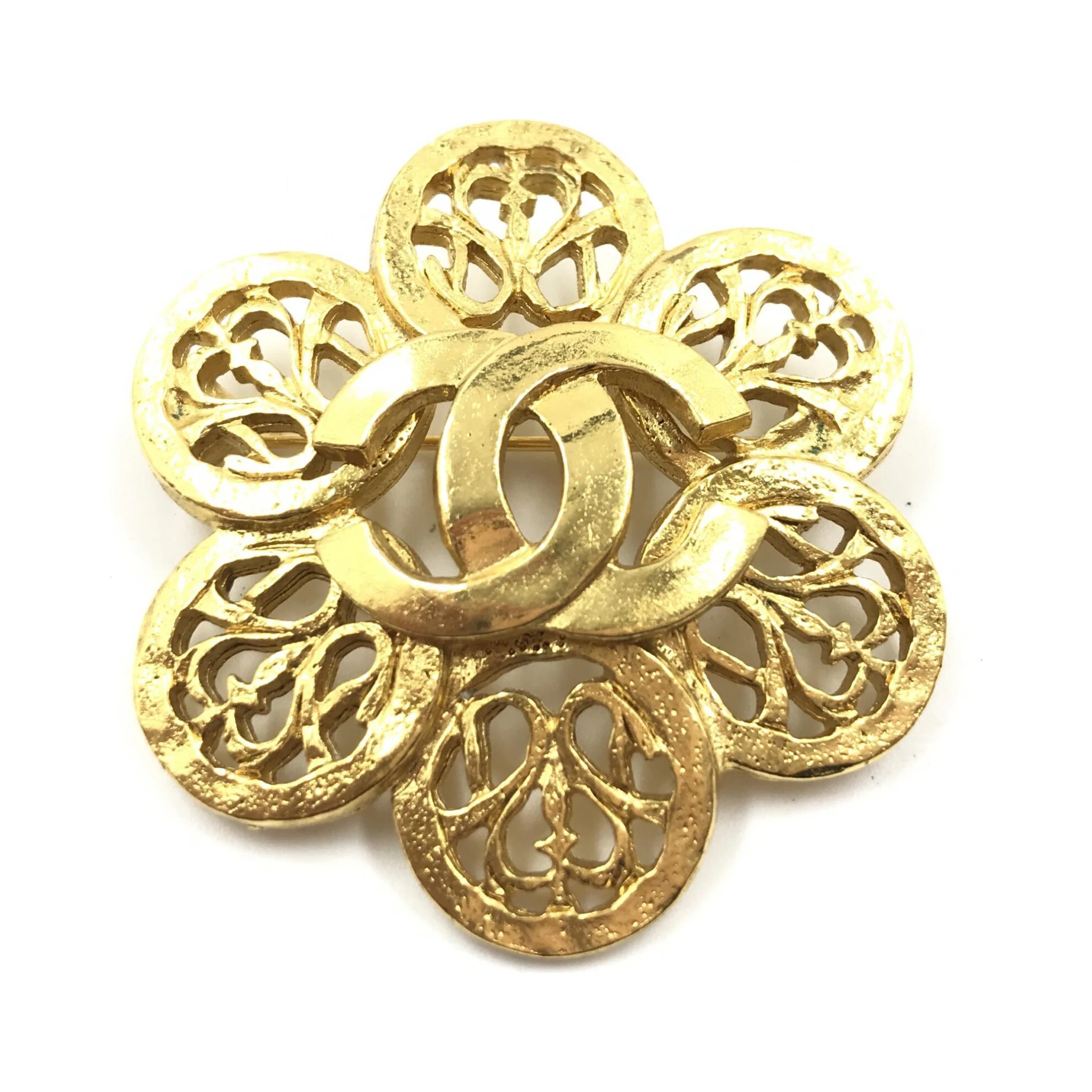 Chanel Costume Jewlery Vintage Brooch Coco Medallian