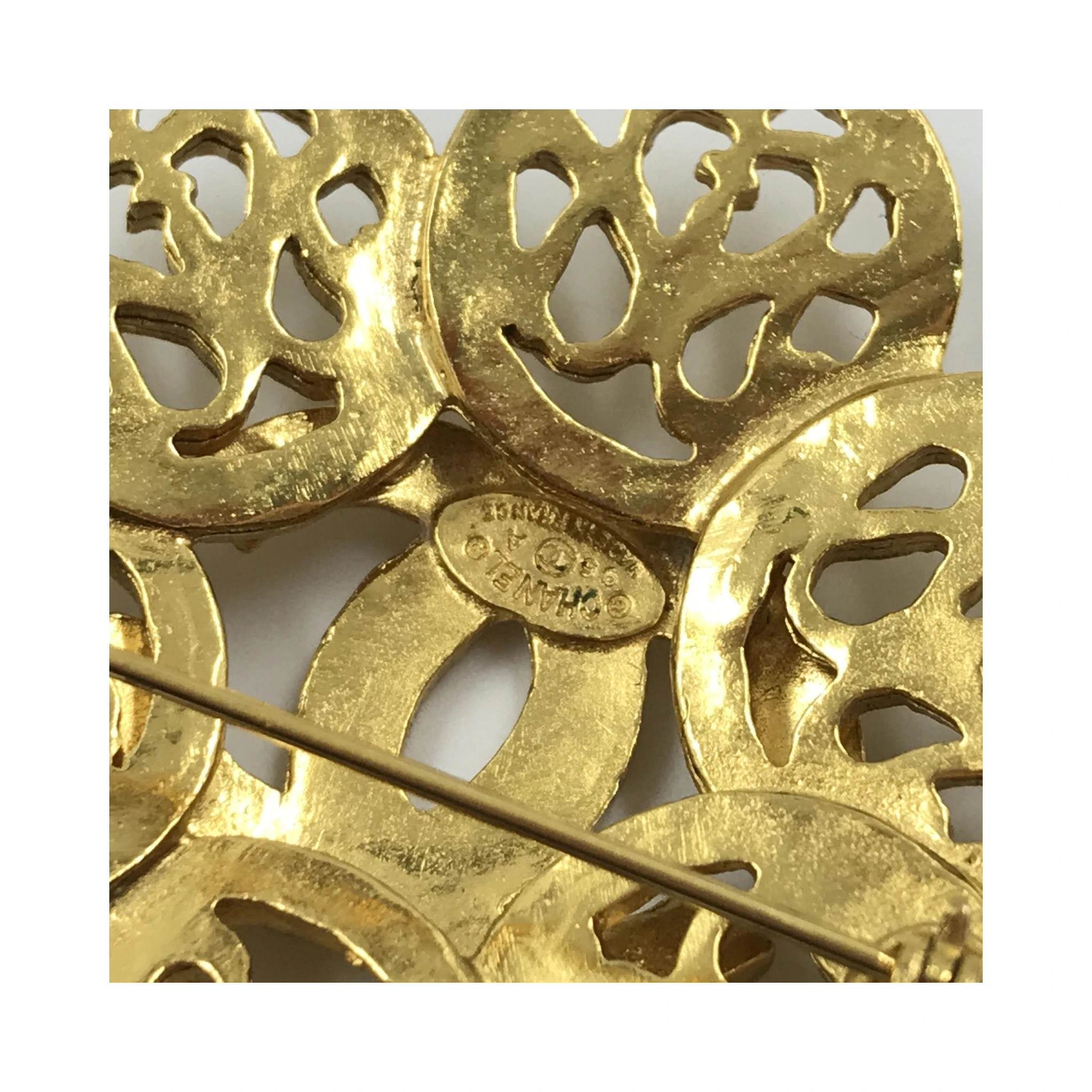 Chanel Costume Jewlery Vintage Brooch Coco Medallian