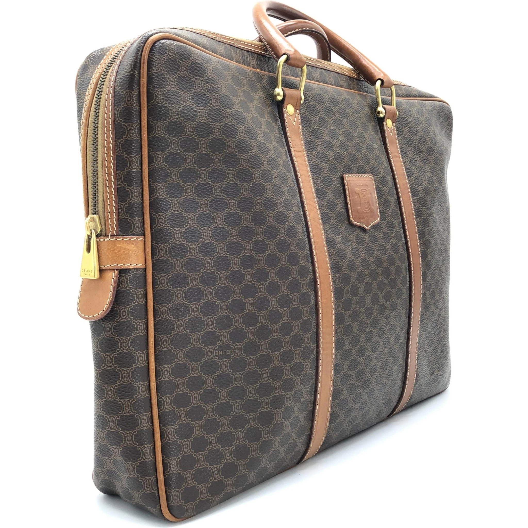 Vintage Macadam Briefcase In Brown