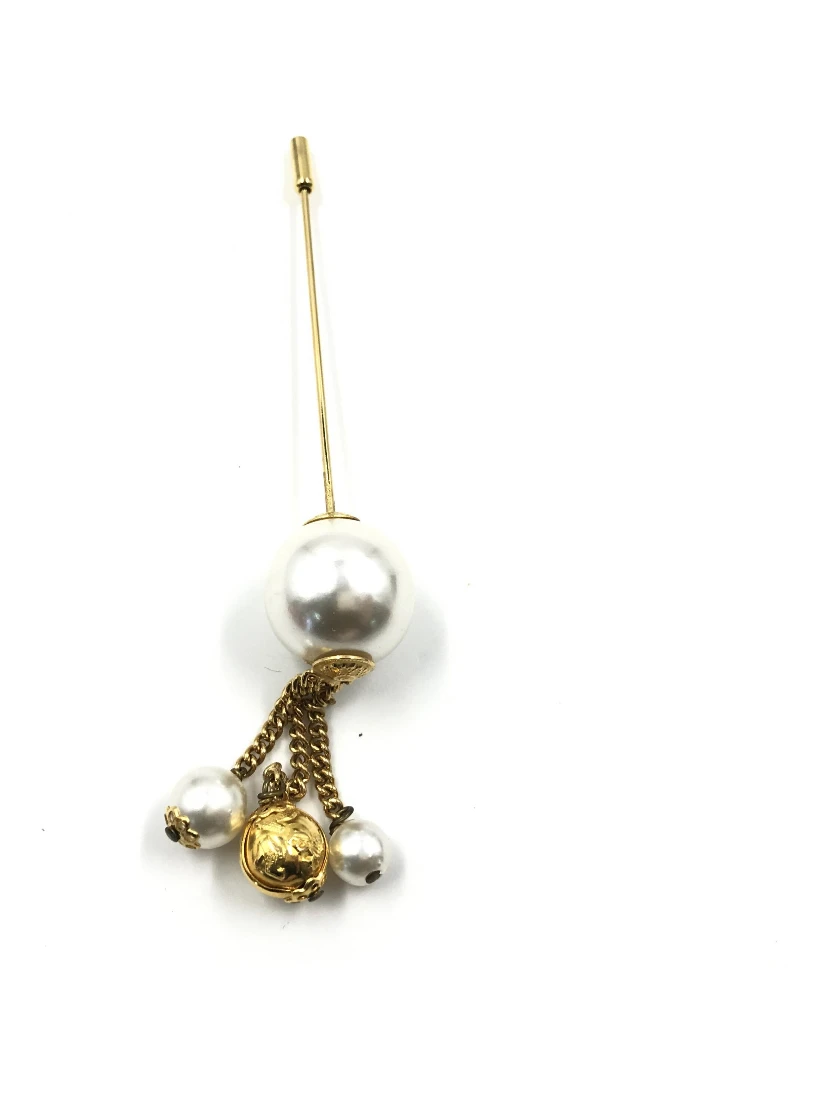 Pin Brooch, Pearl Style, Box