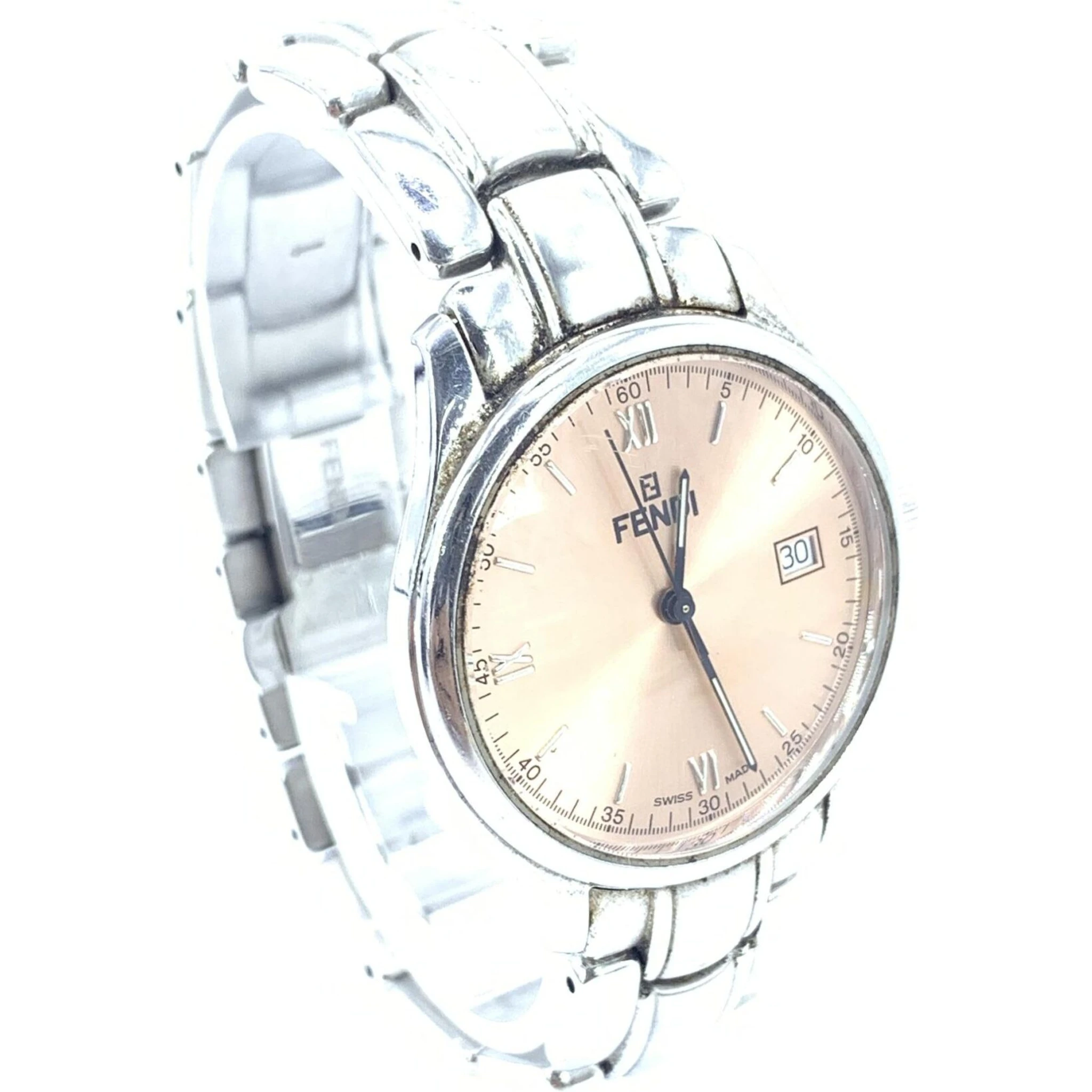 Pink Champagne Dial Quartz Watch, Stainless Steel