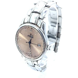 Pink Champagne Dial Quartz Watch, Stainless Steel