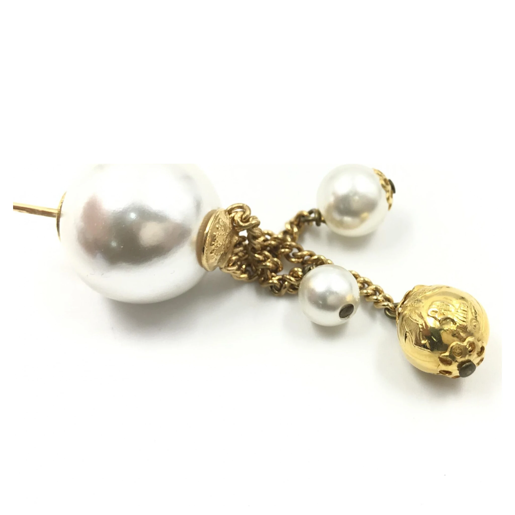 Pin Brooch, Pearl Style, Box