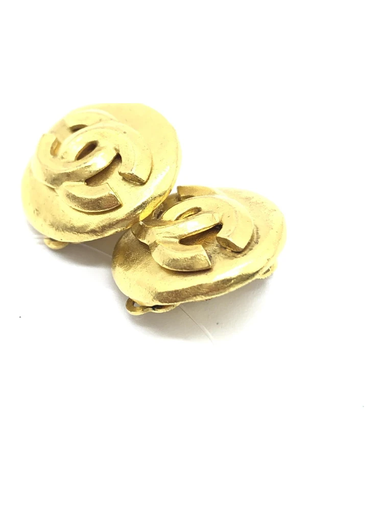 Gold Tone CC Clip-On Earrings alternative