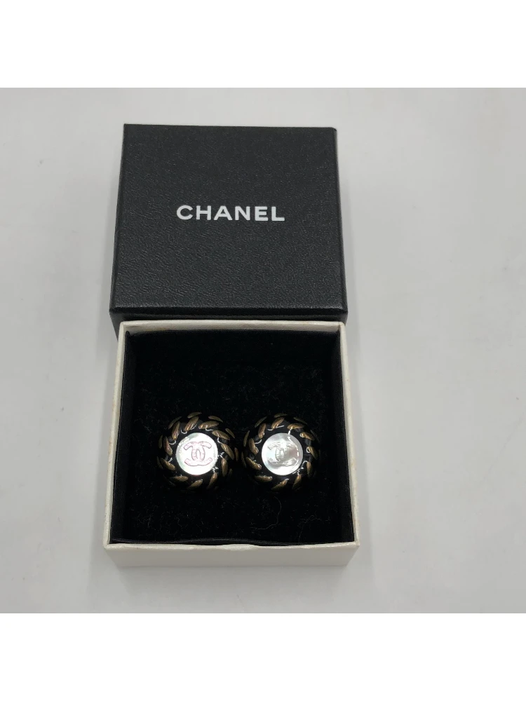 CC Button Clip-On Earrings