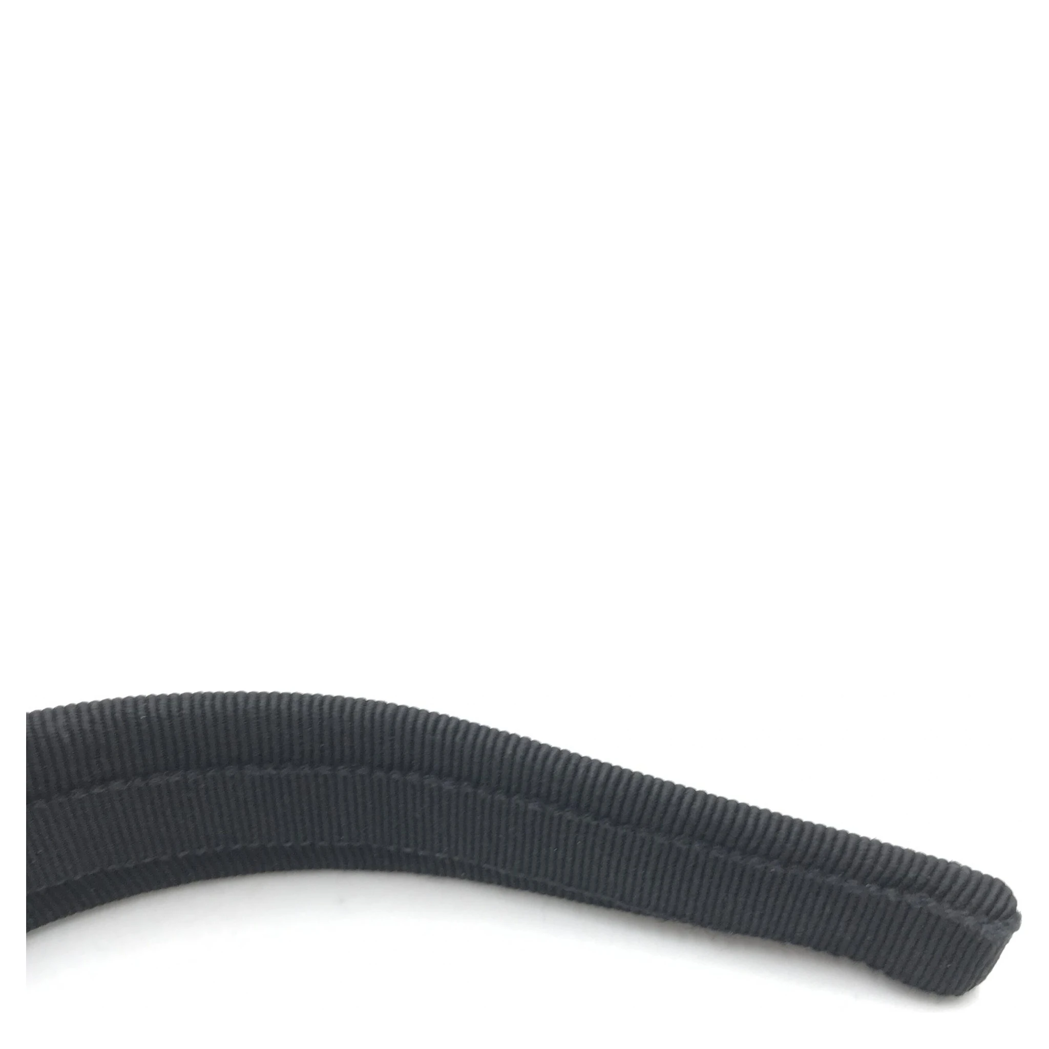Black Grosgrain Headband With Gold Hardware