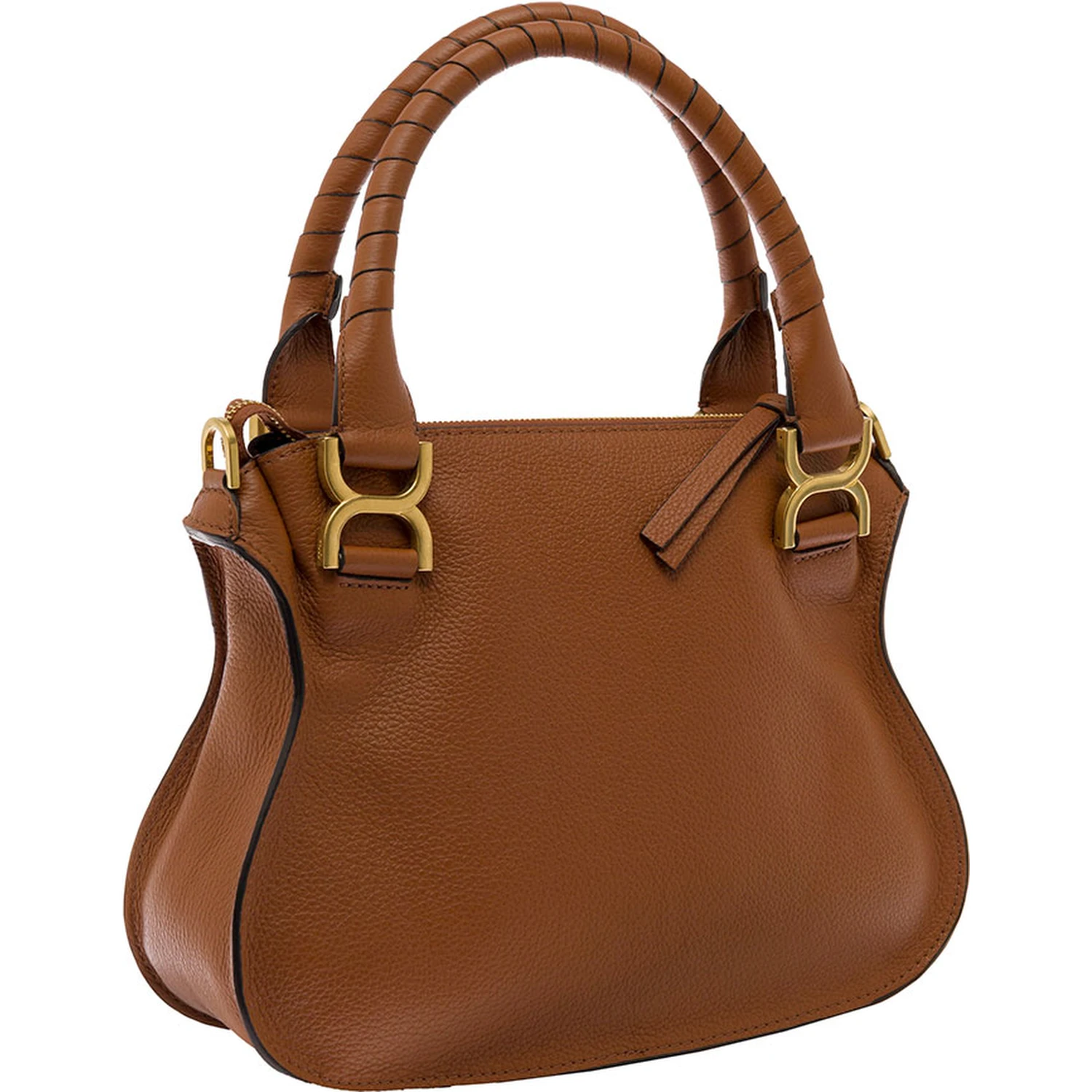 Chloé Woman s Mercie Brown Leather Handbag with Logo