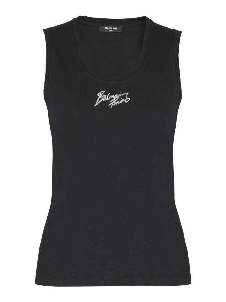 Logo-print tank top