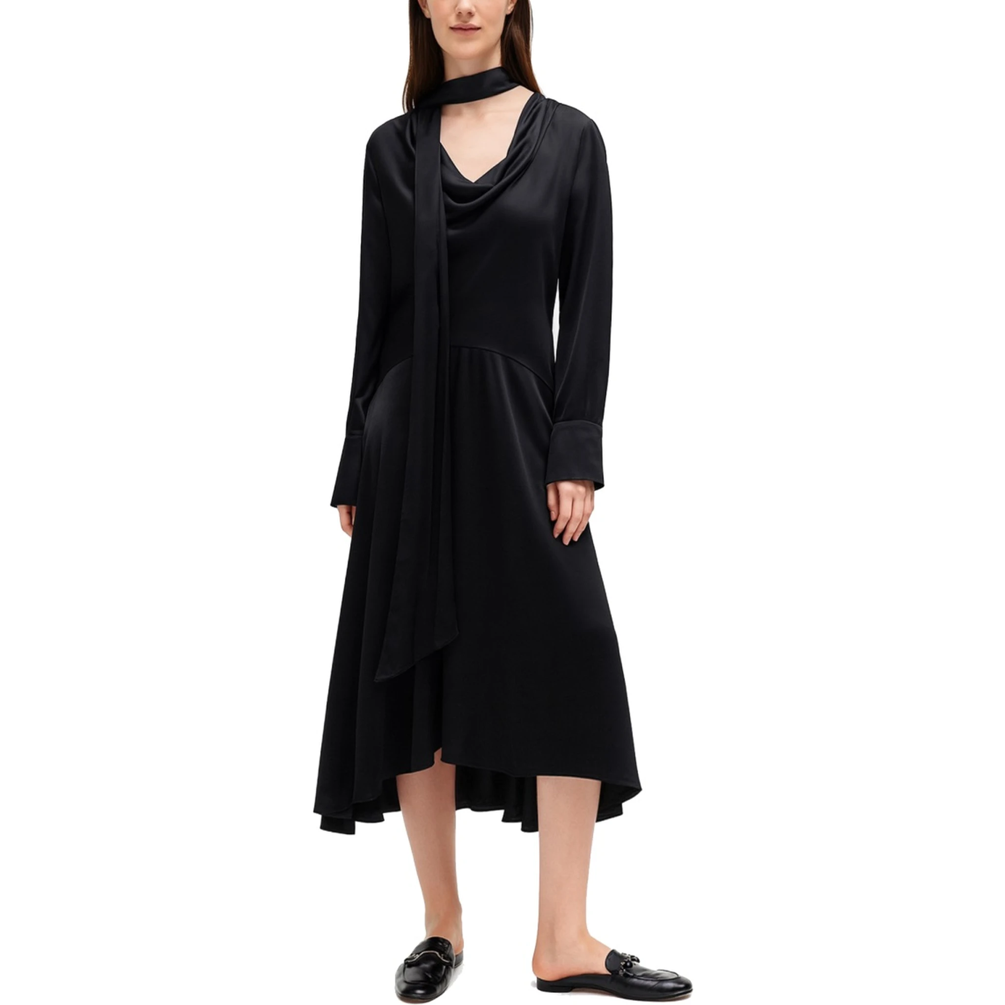 MIDI DRESS WITH SCARF