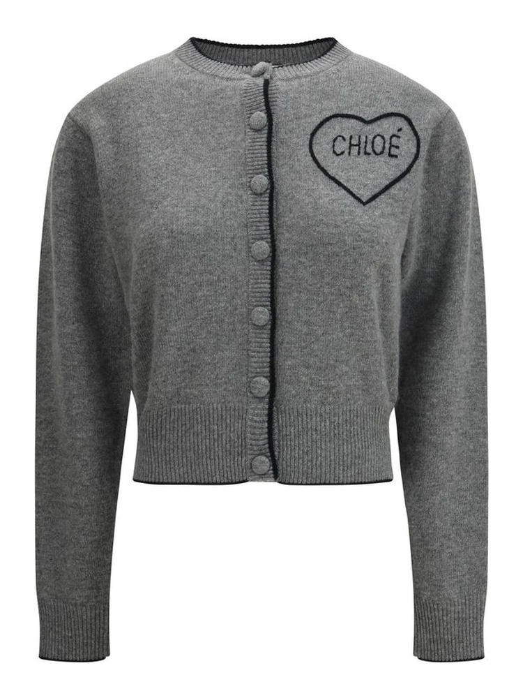 Gray Wool Cardigan