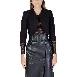 Black Polyester Coat