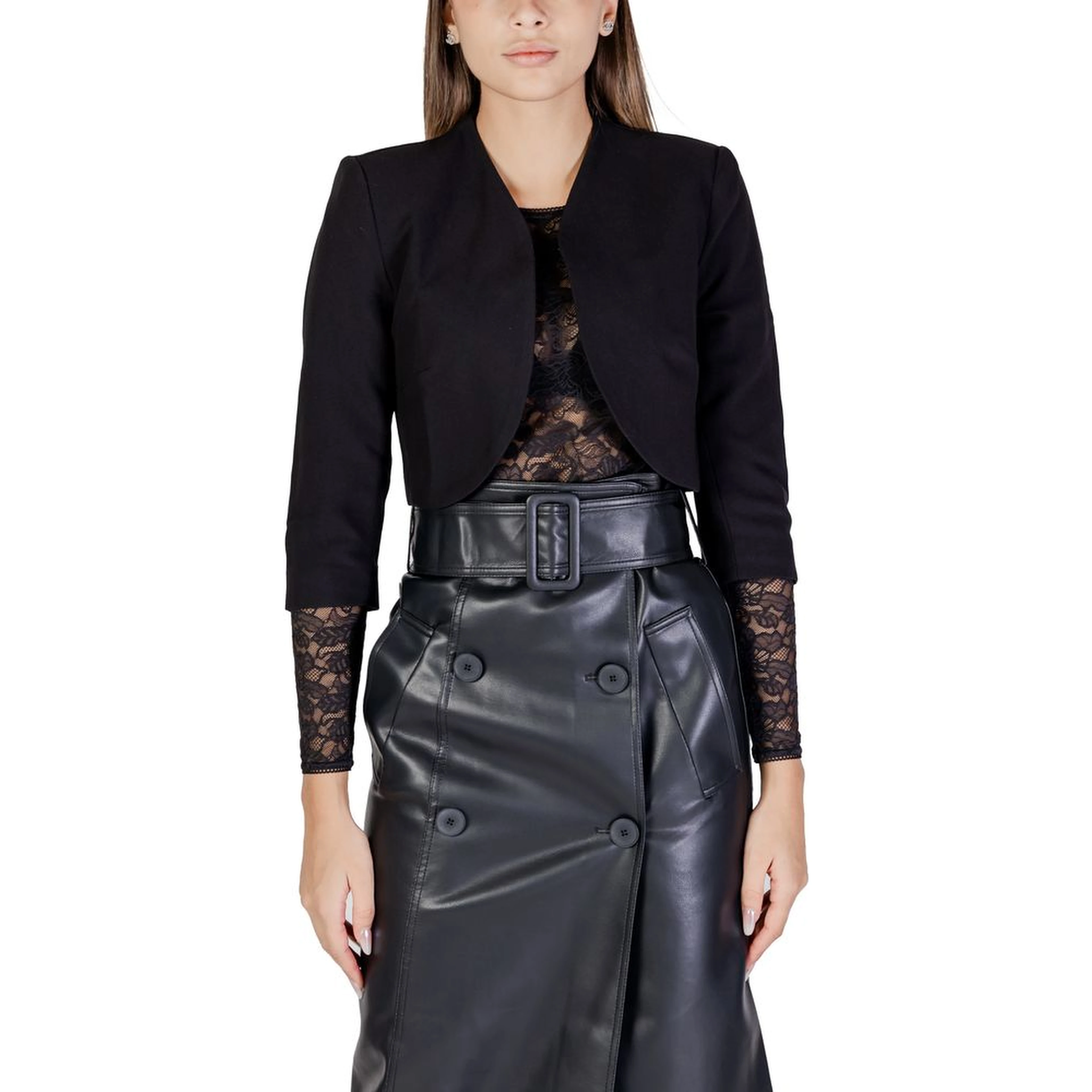 Black Polyester Coat