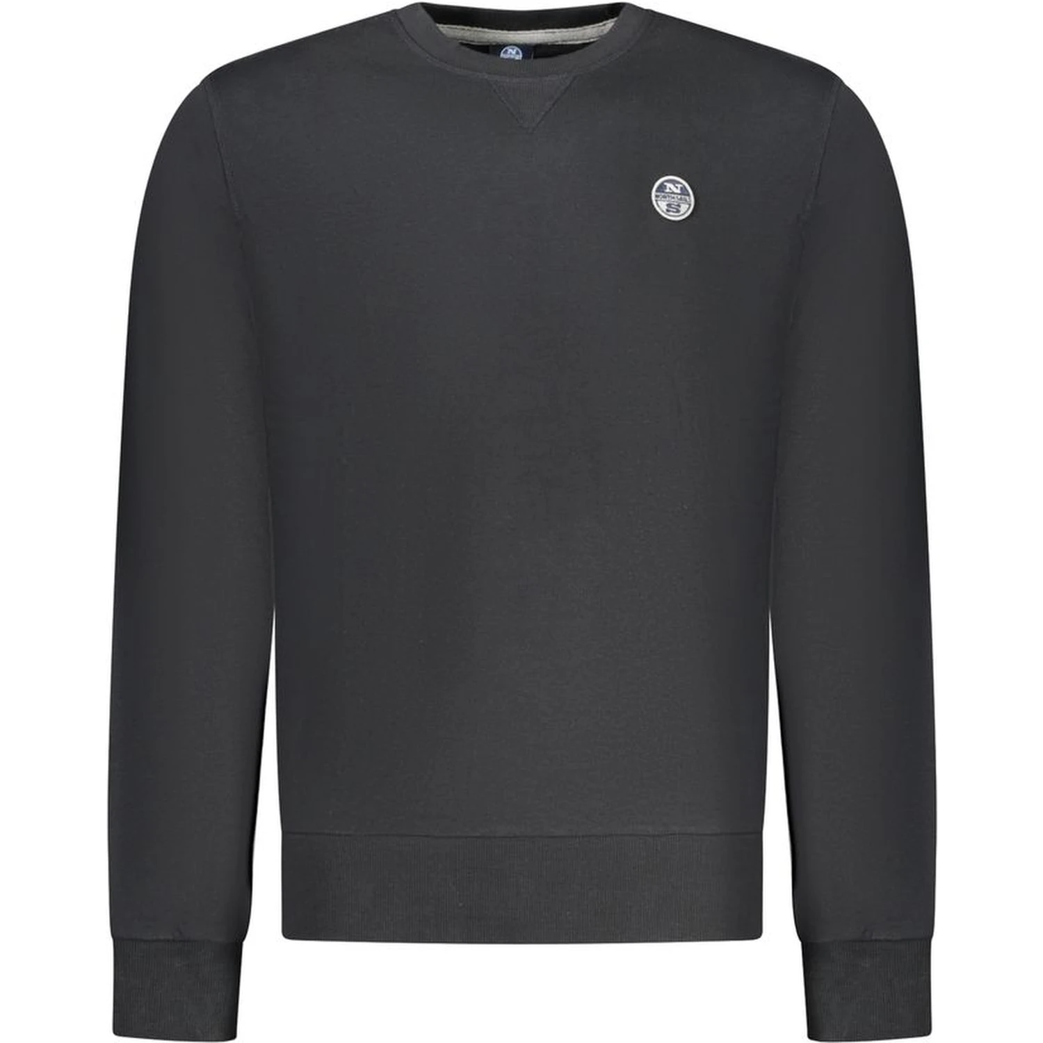 Black Cotton Men Sweatshirt