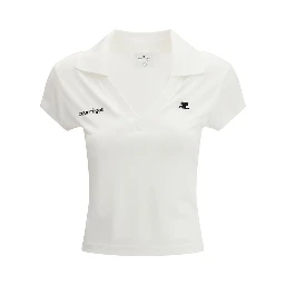 White Cotton Polo Shirt