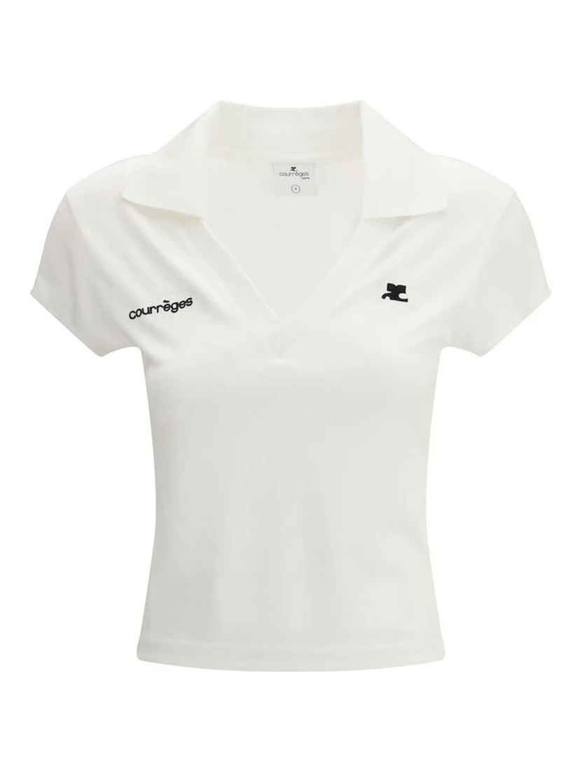 White Cotton Polo Shirt