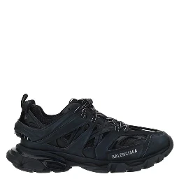 Black Polyester Sneakers