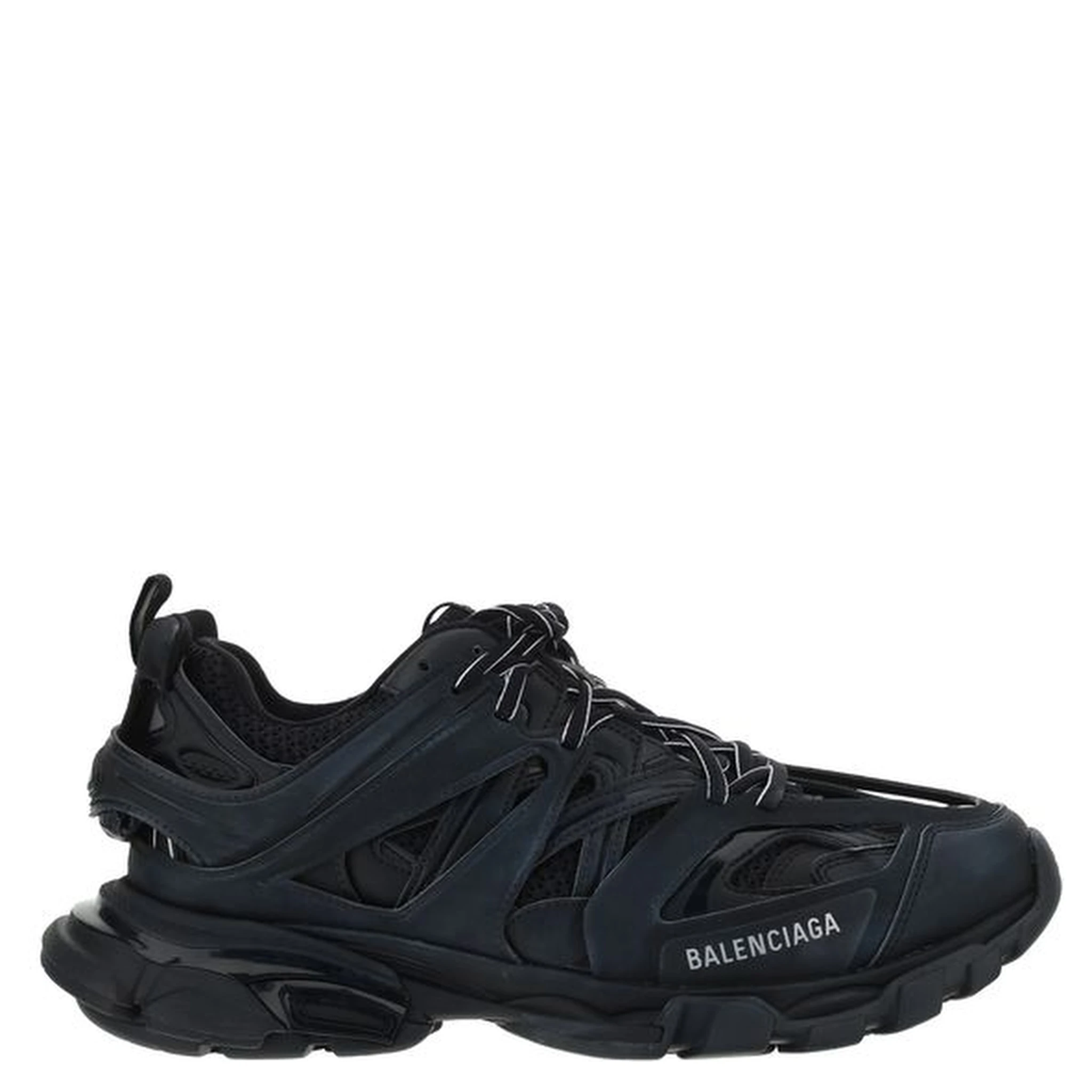 Black Polyester Sneakers