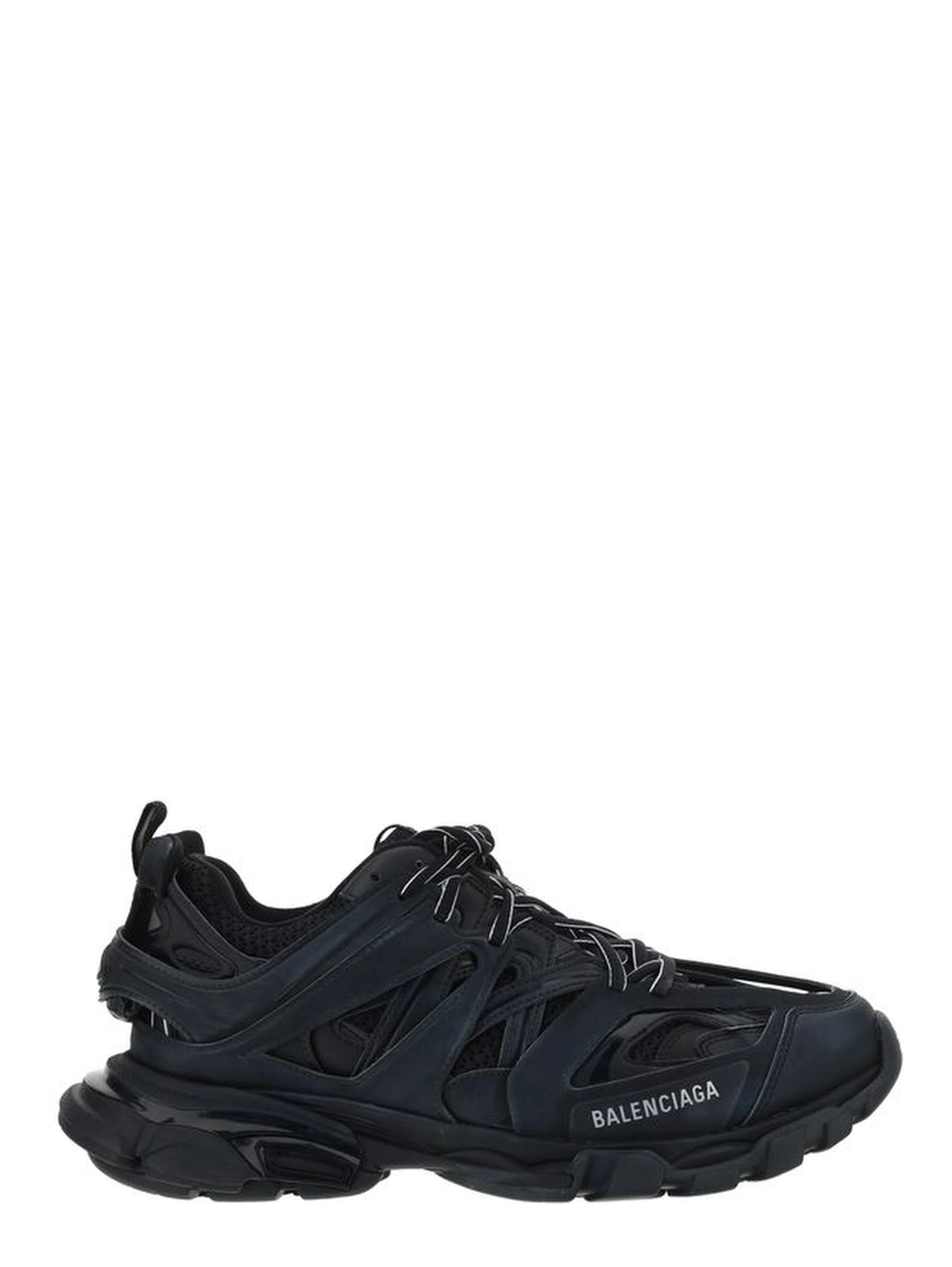 Black Polyester Sneakers