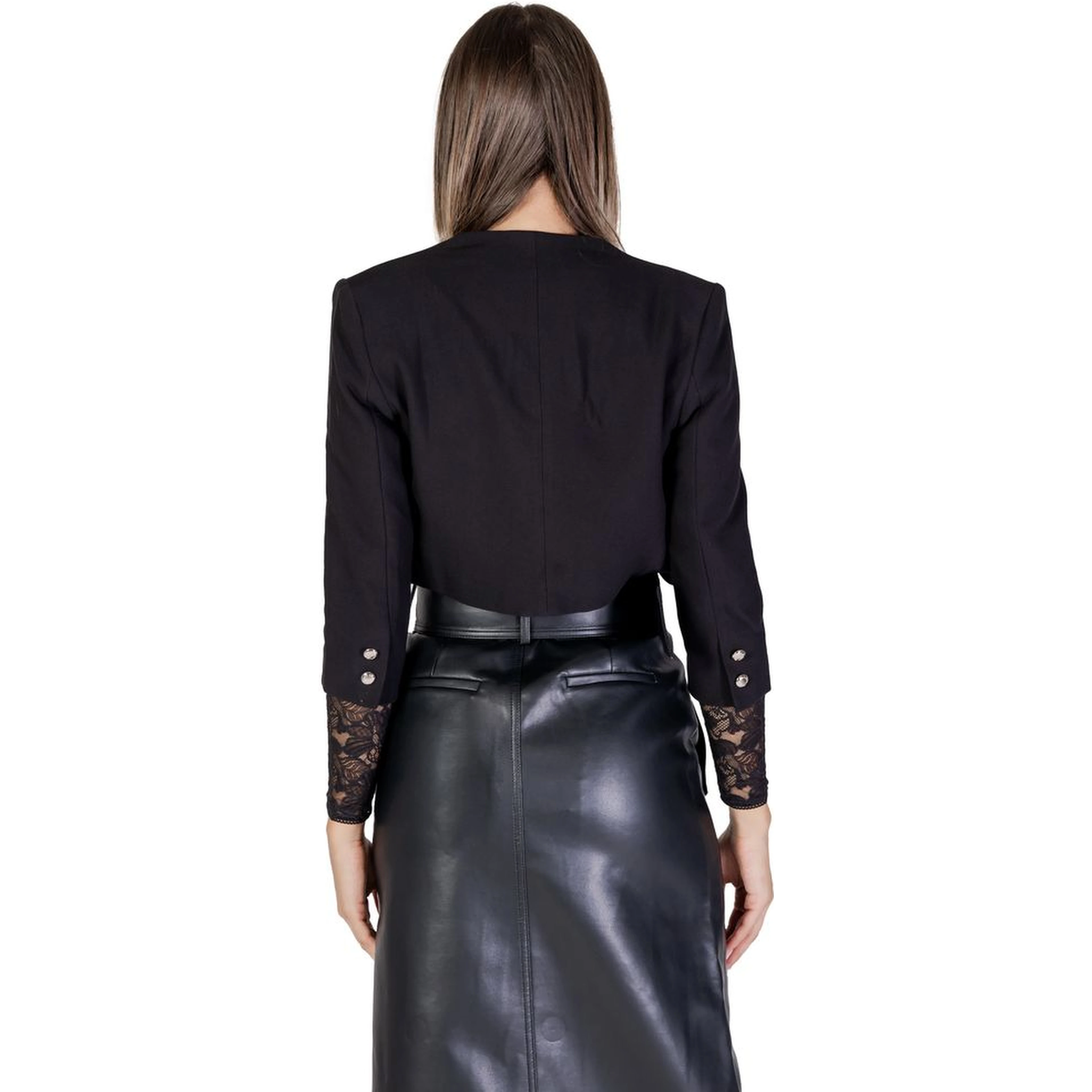 Black Polyester Coat