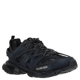 Black Polyester Sneakers