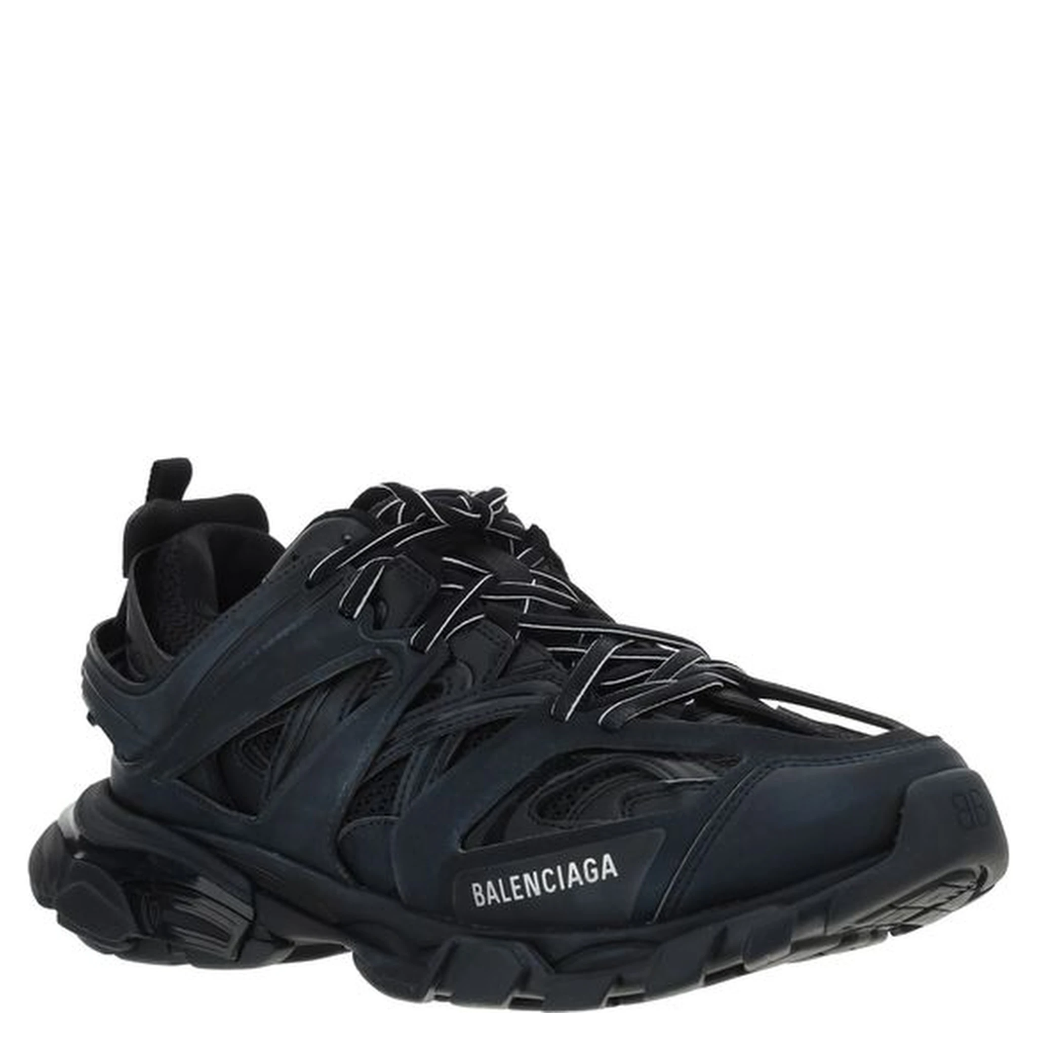 Black Polyester Sneakers