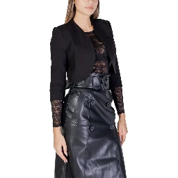 Black Polyester Coat