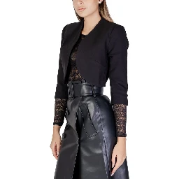 Black Polyester Coat