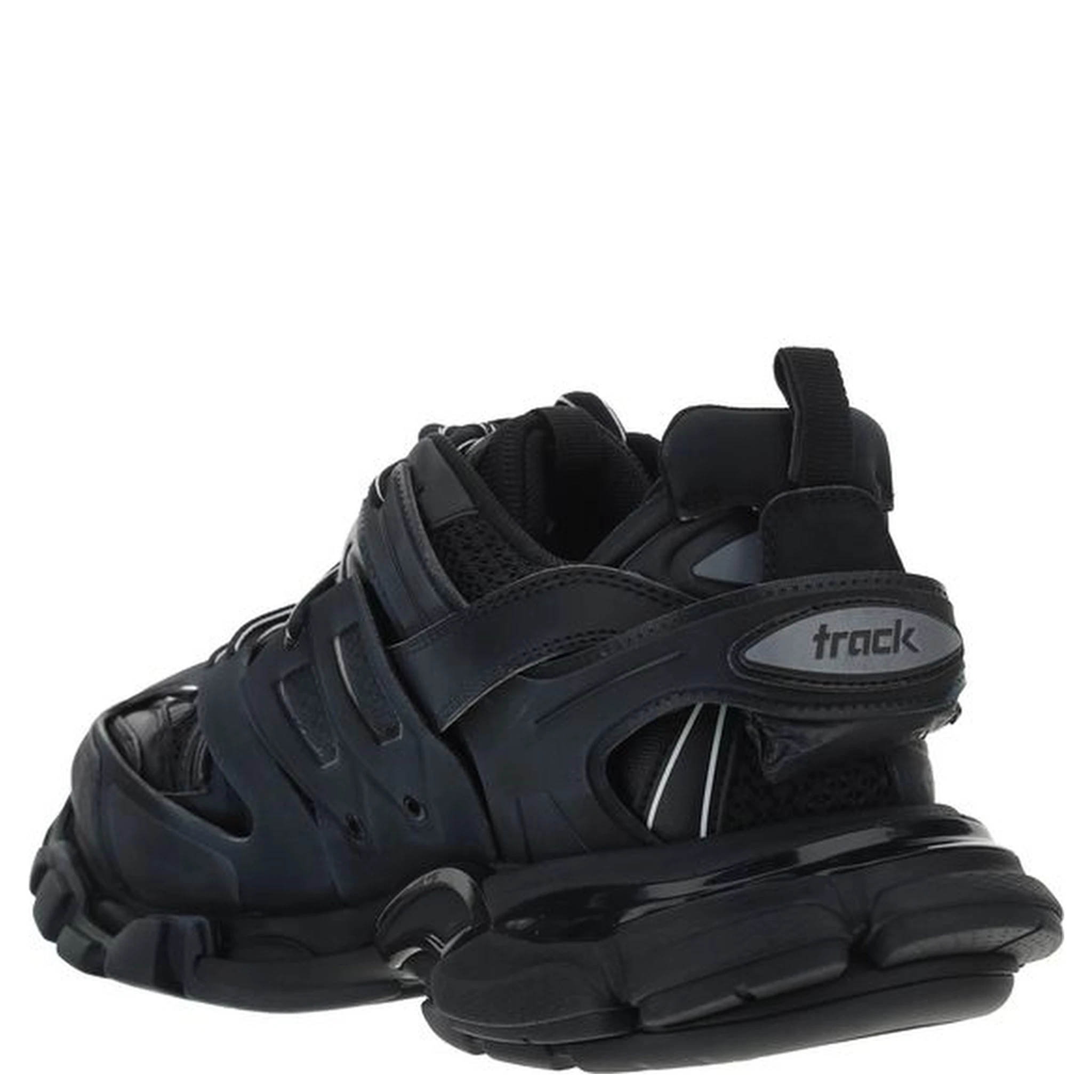 Black Polyester Sneakers