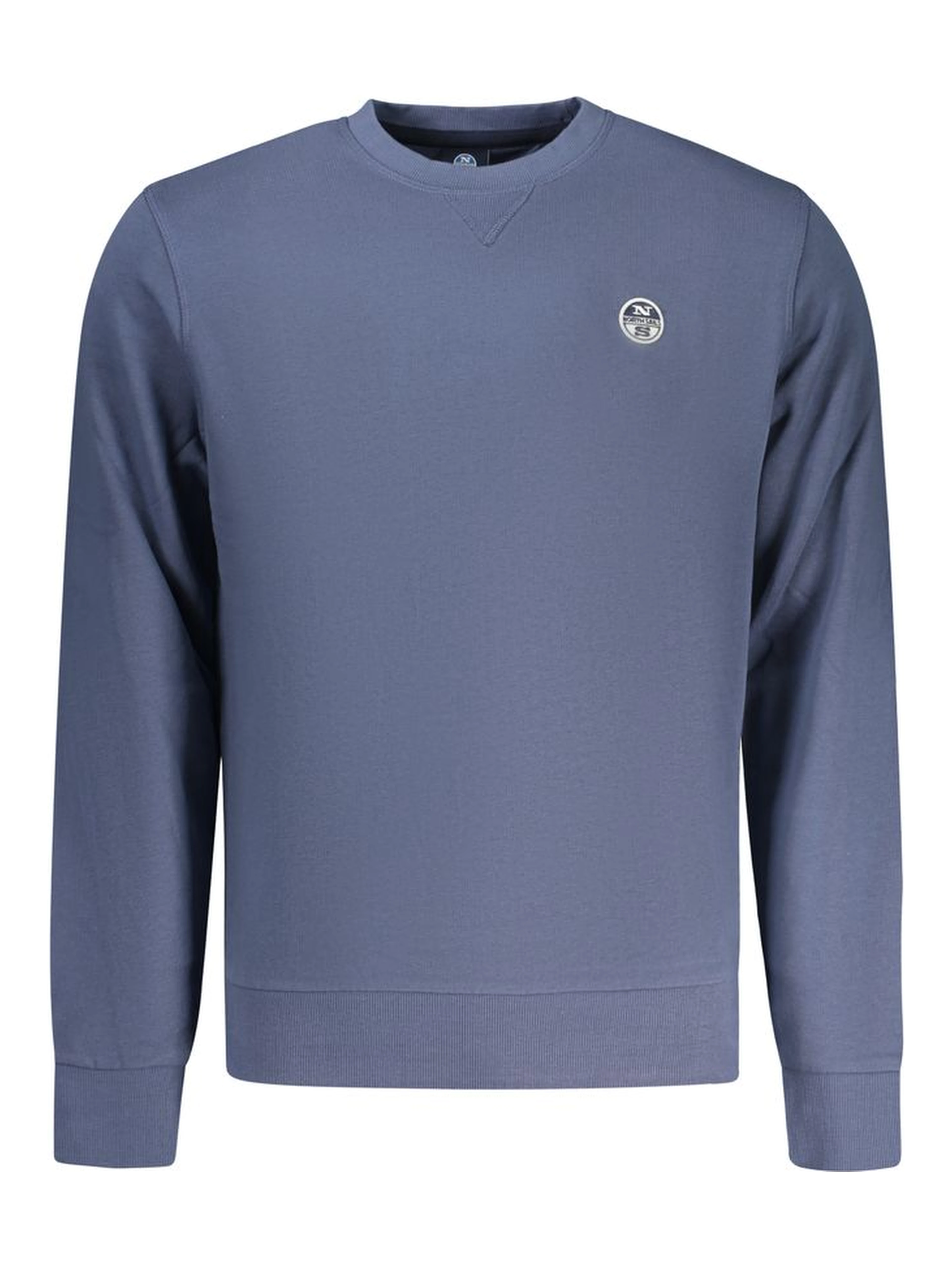 Blue Cotton Men Sweatshirt