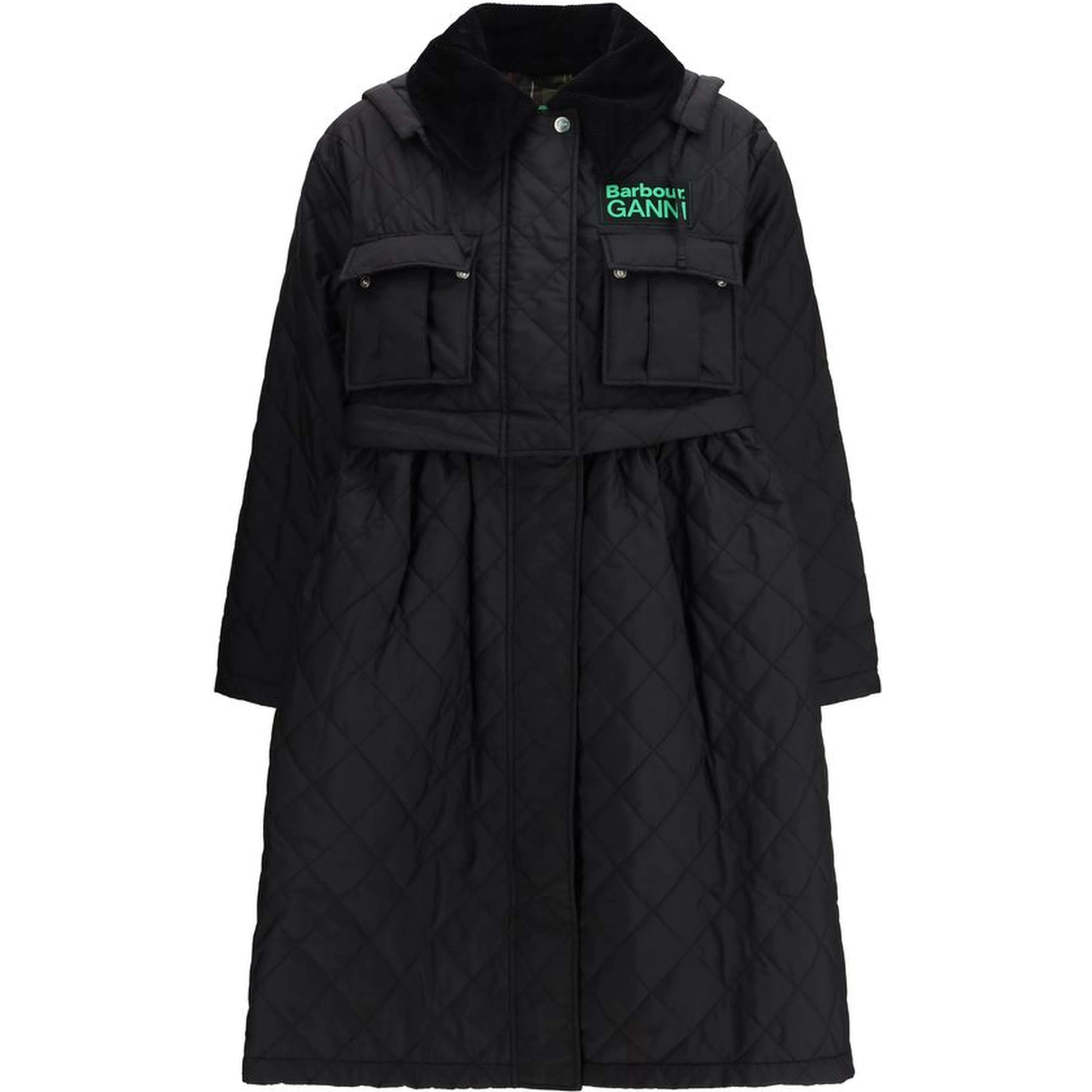 Black Polyester Coat