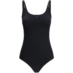 Black Elastane One-Piece Swimsuit